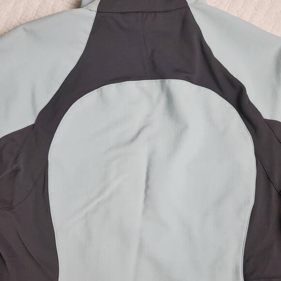 REI Women Softshell Full Zip Thermo LT Jacket 1 Front Pocket Baby Blue & Grey S - Picture 4 of 9